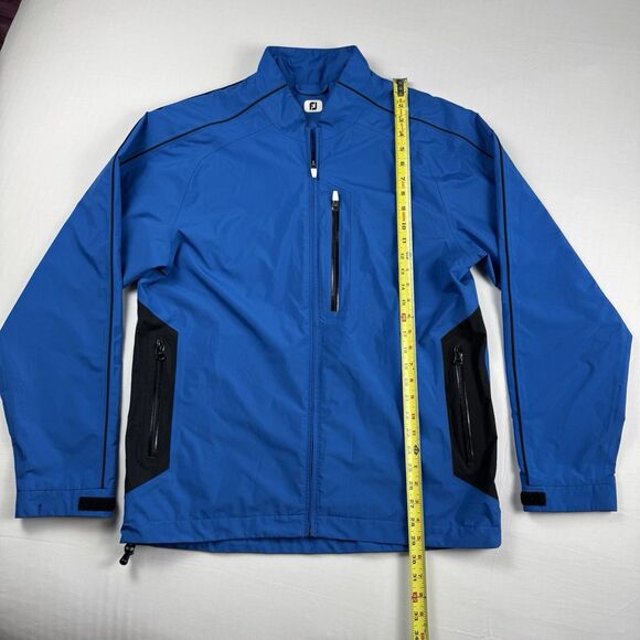 Footjoy Rain Windbreaker Golf Blue Jacket Mens L - Picture 2 of 12